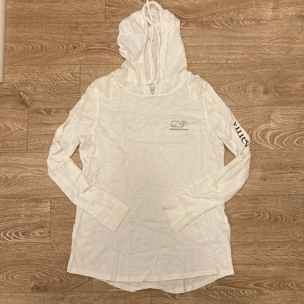 Vineyard Vines White Hooded Shirt